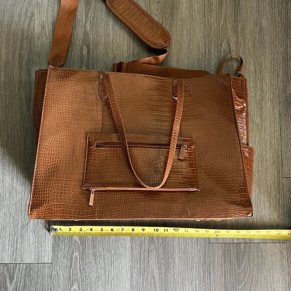 BEIS Large Work Tote in Maple Croc - Picture 4 of 8